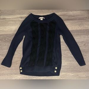 Banana Republic Navy and Black Women's Sweater